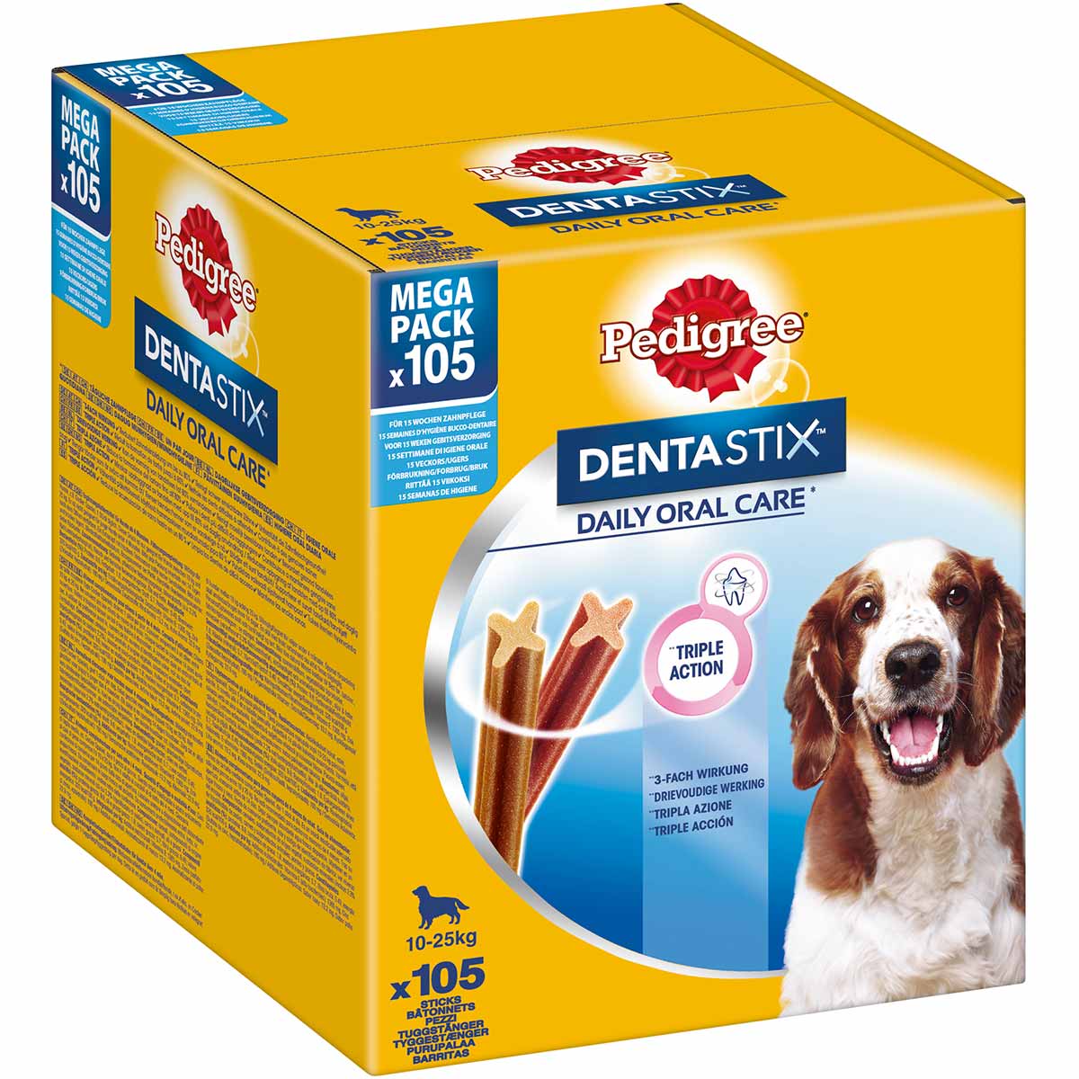 Levně Pedigree DentaStix pro středně velké psy 105 kusů (15 × 7)