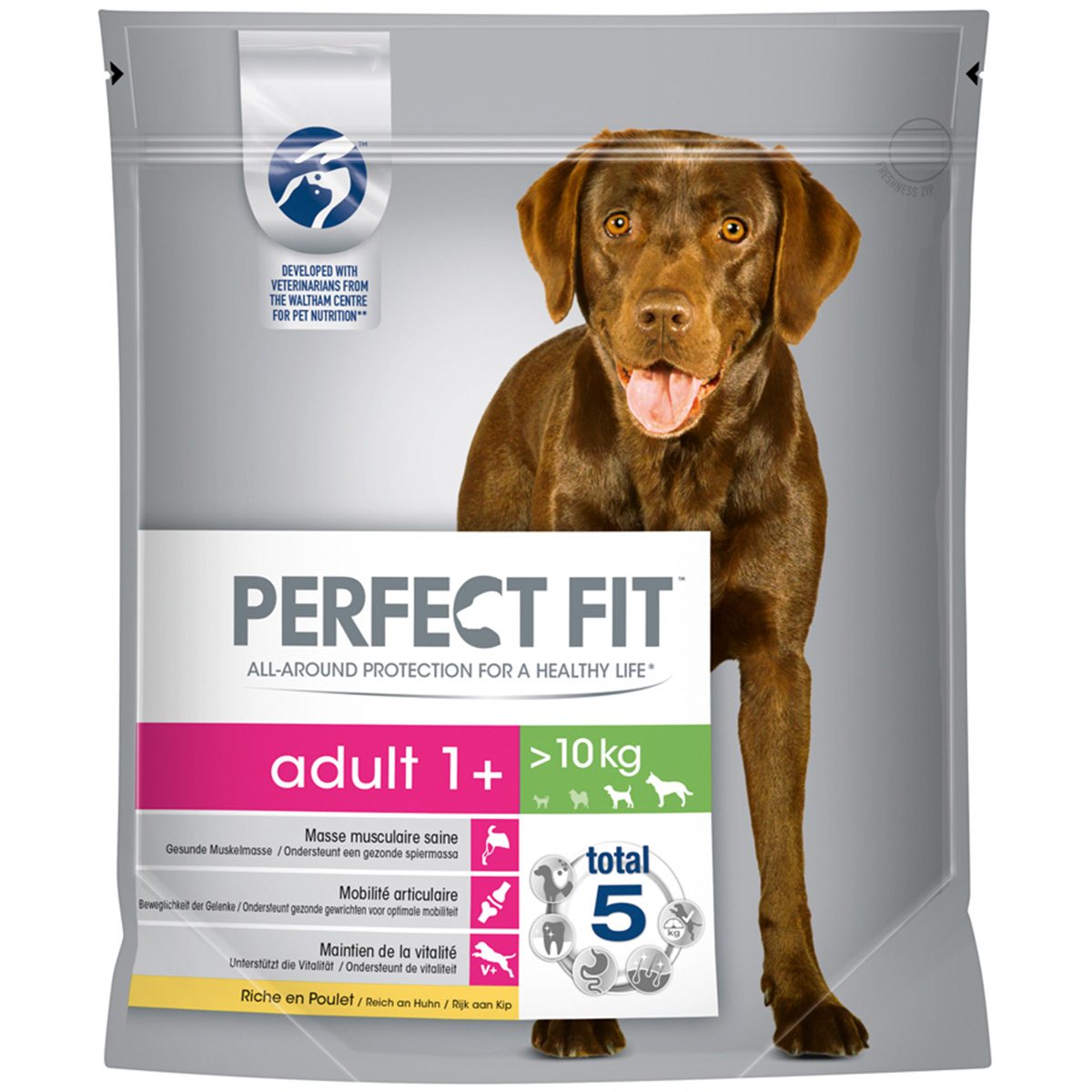 Perfect Fit Adult 1+ pro střední a velké psy, s velkým množstvím kuřecího masa 1,4 kg