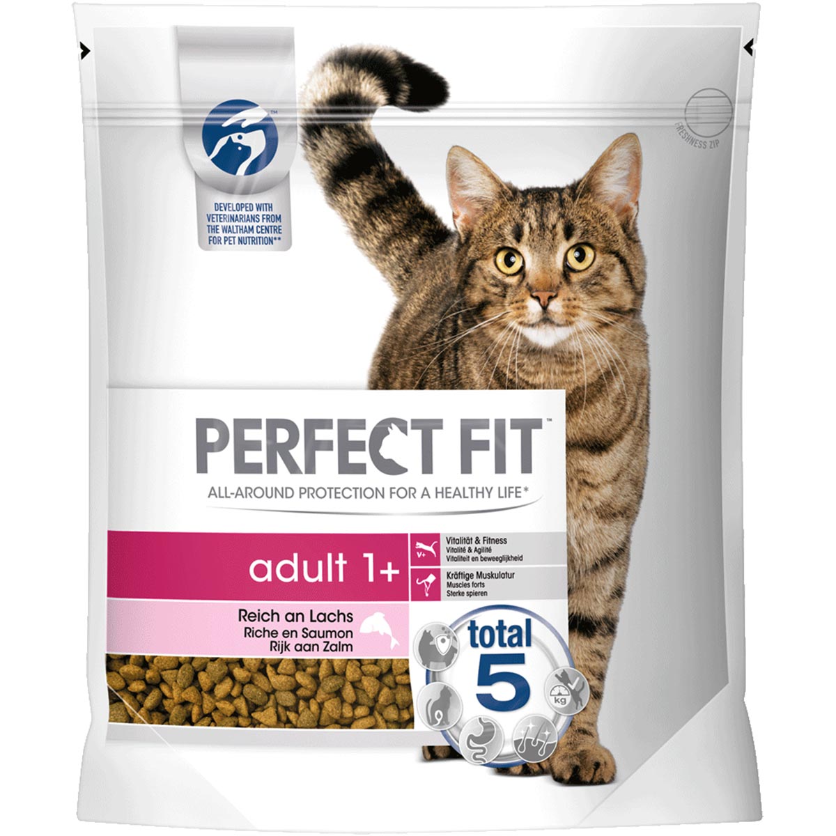 Perfect Fit Katzenfutter Adult 1+ reich an Lachs 1,4kg