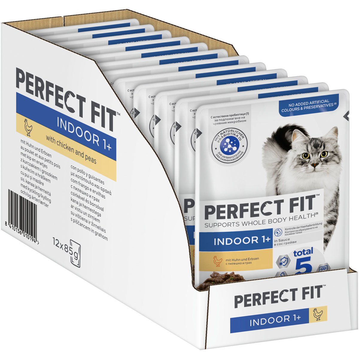 Levně Perfect Fit Indoor s kuřecím masem a hrachem 12 × 85 g