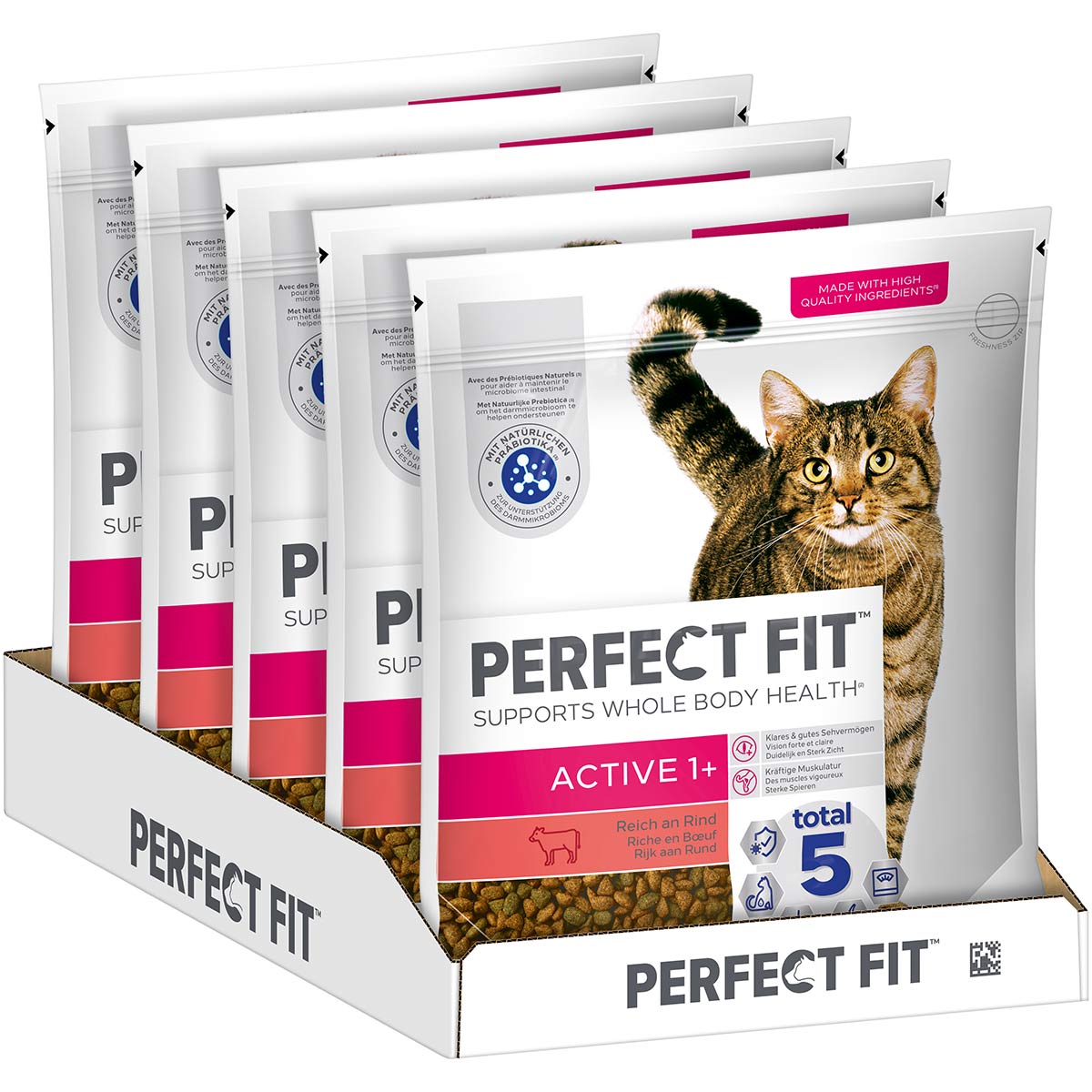 Levně PERFECT FIT Active krmivo pro kočky 1+ s hovězím masem 1,4 kg