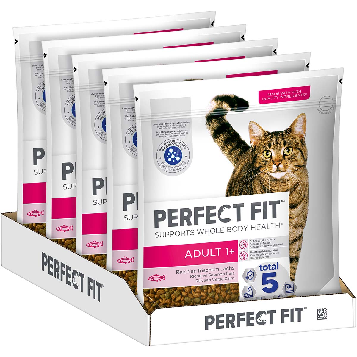 Levně PERFECT FIT Adult pro kočky 1+ losos 1,4 kg
