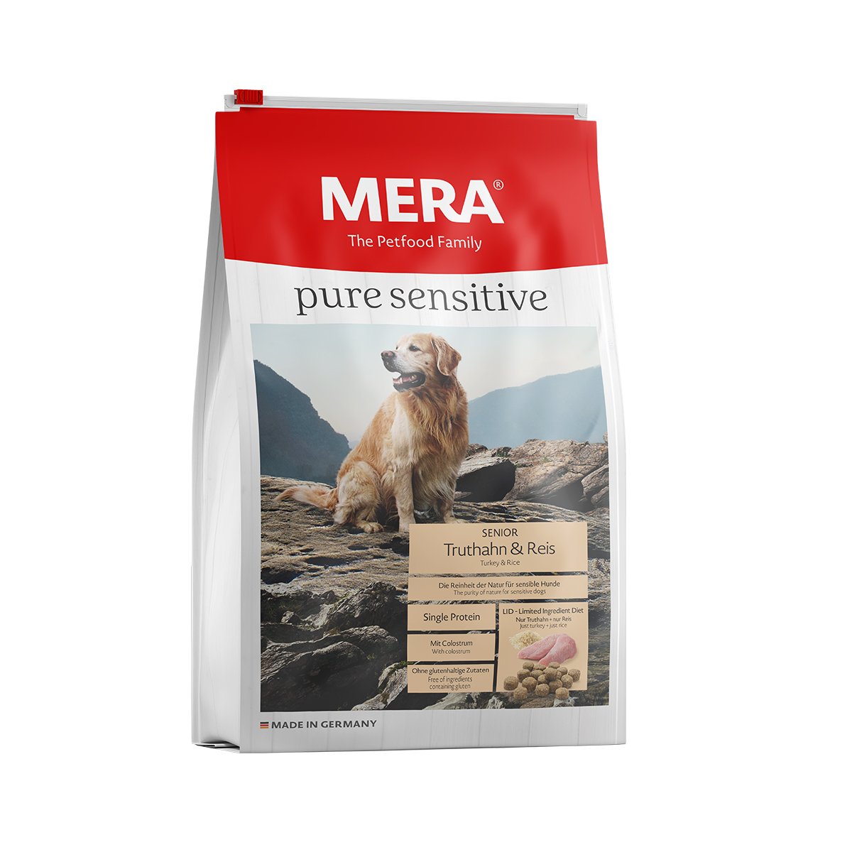 MERA pure sensitive Trockenfutter Senior Truthahn&Reis 1kg