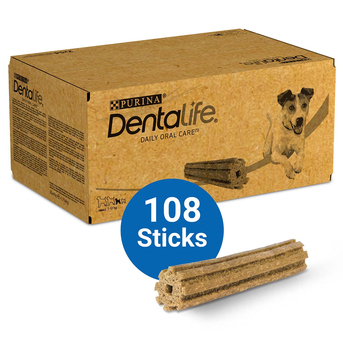 Levně PURINA DENTALIFE pamlsky pro každodenní čištění zubů pro malé psy 2× 54 tyčinek