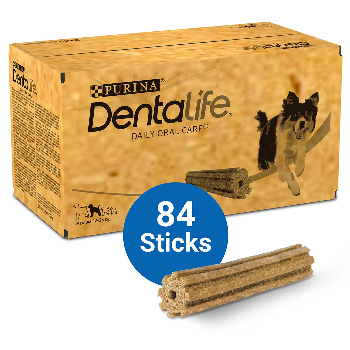 Levně PURINA DENTALIFE pamlsky pro každodenní čištění zubů pro středně velké psy 2× 42 tyčinek