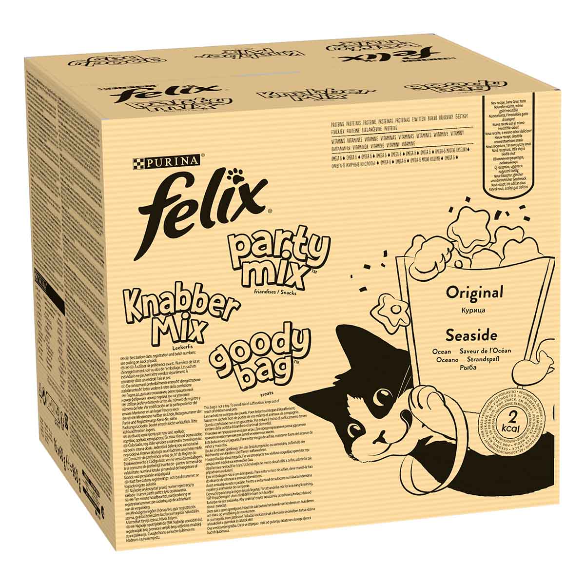 FELIX KnabberMix Original &amp; Strandspaß Katzensnack 2x8x60g