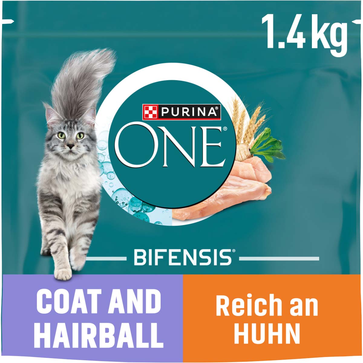PURINA ONE BIFENSIS COAT & HAIRBALL Huhn 1,4kg