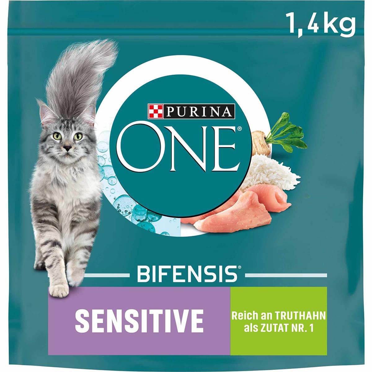 Levně PURINA ONE BIFENSIS SENSITIVE krocan, 1,4 kg