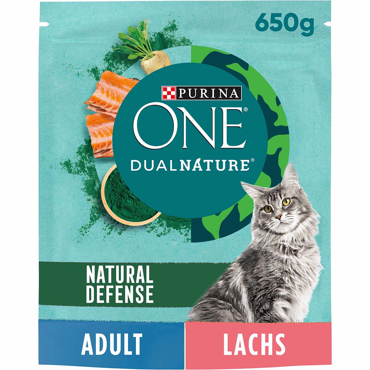 Levně PURINA ONE Dual Nature losos se spirulinou, 650 g