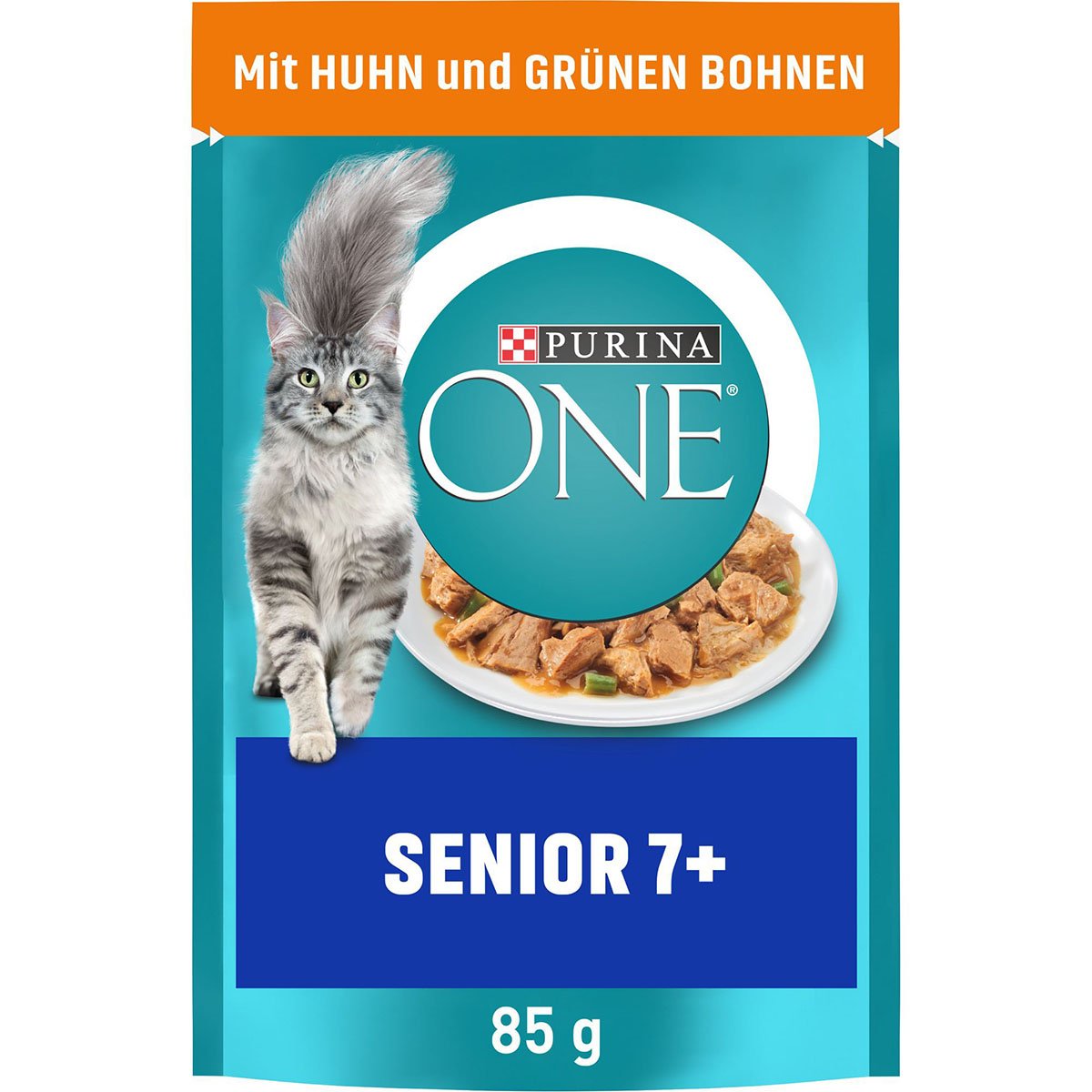 Levně PURINA ONE SENIOR 7+ krmivo pro kočky v kapsičce s omáčkou s kuřetem 24 × 85 g