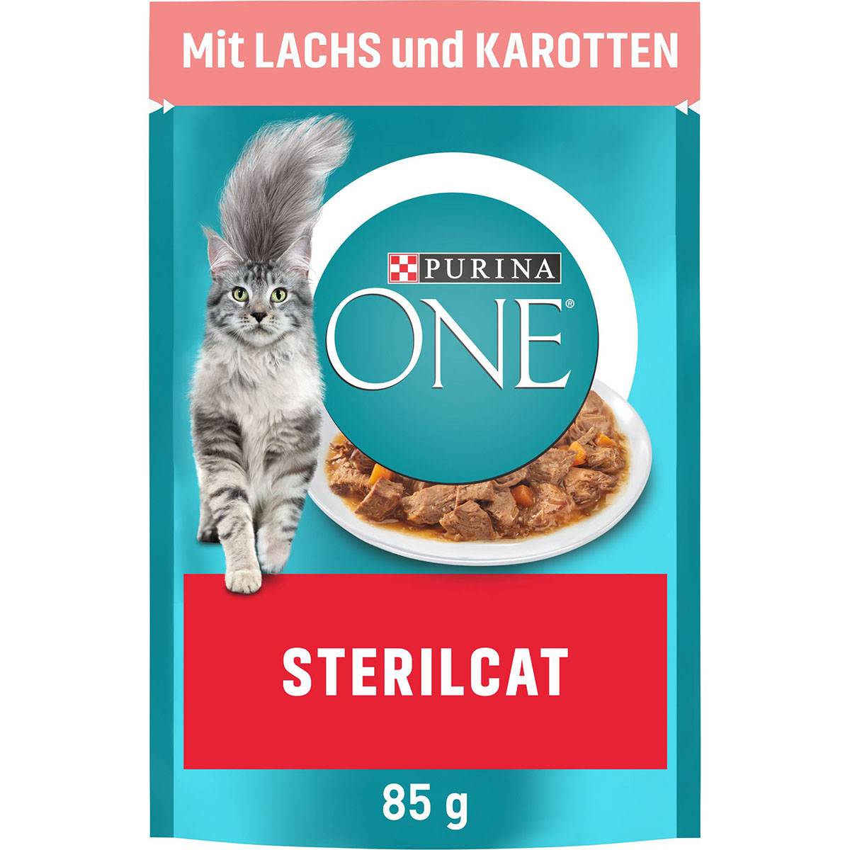 Levně Purina ONE Sterilcat s lososem a mrkví, 24 x 85 g