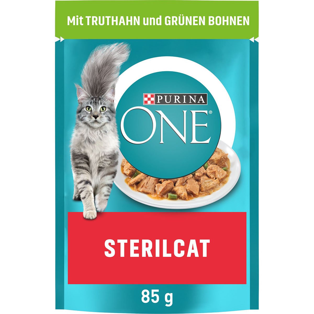 Levně Purina ONE STERILCAT jemné kousky v omáčce s krocanem a zelenými fazolkami 24 × 85 g