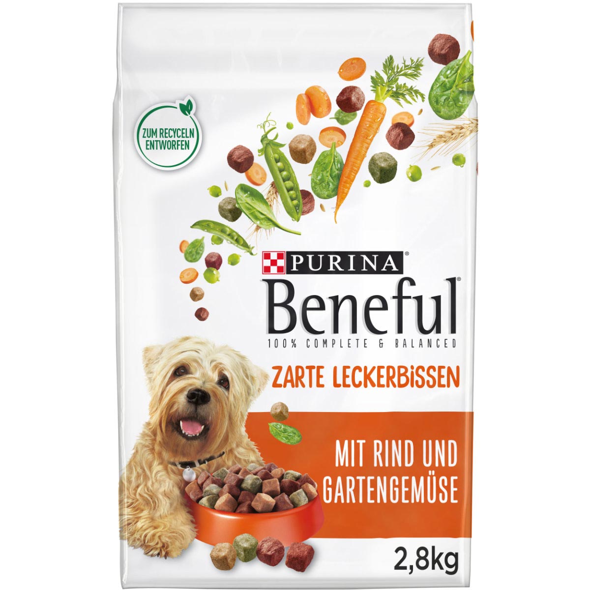 PURINA BENEFUL Zarte Leckerbissen, hovězí se zeleninou 2,8 kg