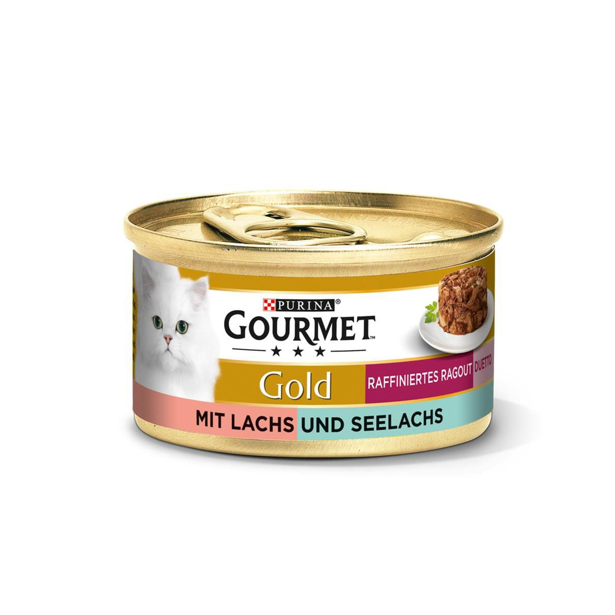 GOURMET Gold Raffiniertes Ragout Duetto mit Lachs und Seelachs 12x85g