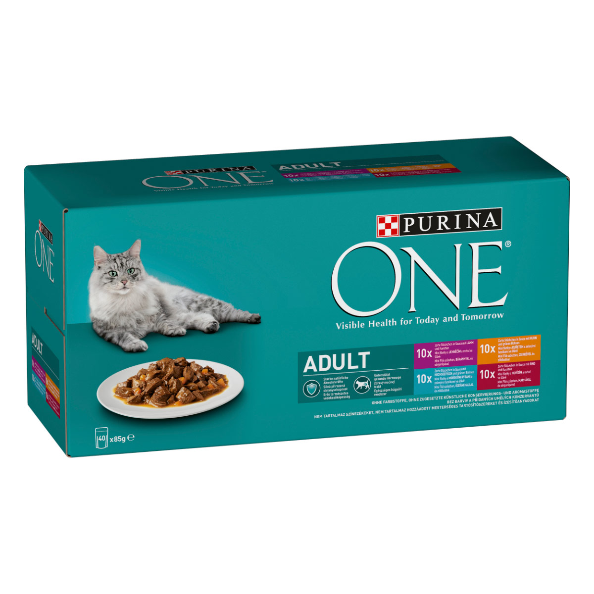 Levně PURINA ONE Adult v omáčce, mix příchutí 40 × 85 g