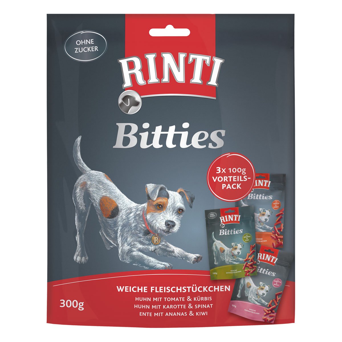 Levně Rinti Bitties multipack, 3 x 100 g