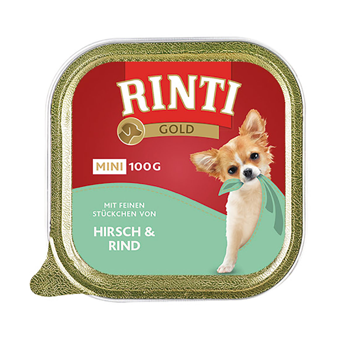 Rinti Gold Mini s jemnými kousky jeleního a hovězího masa 48 × 100 g