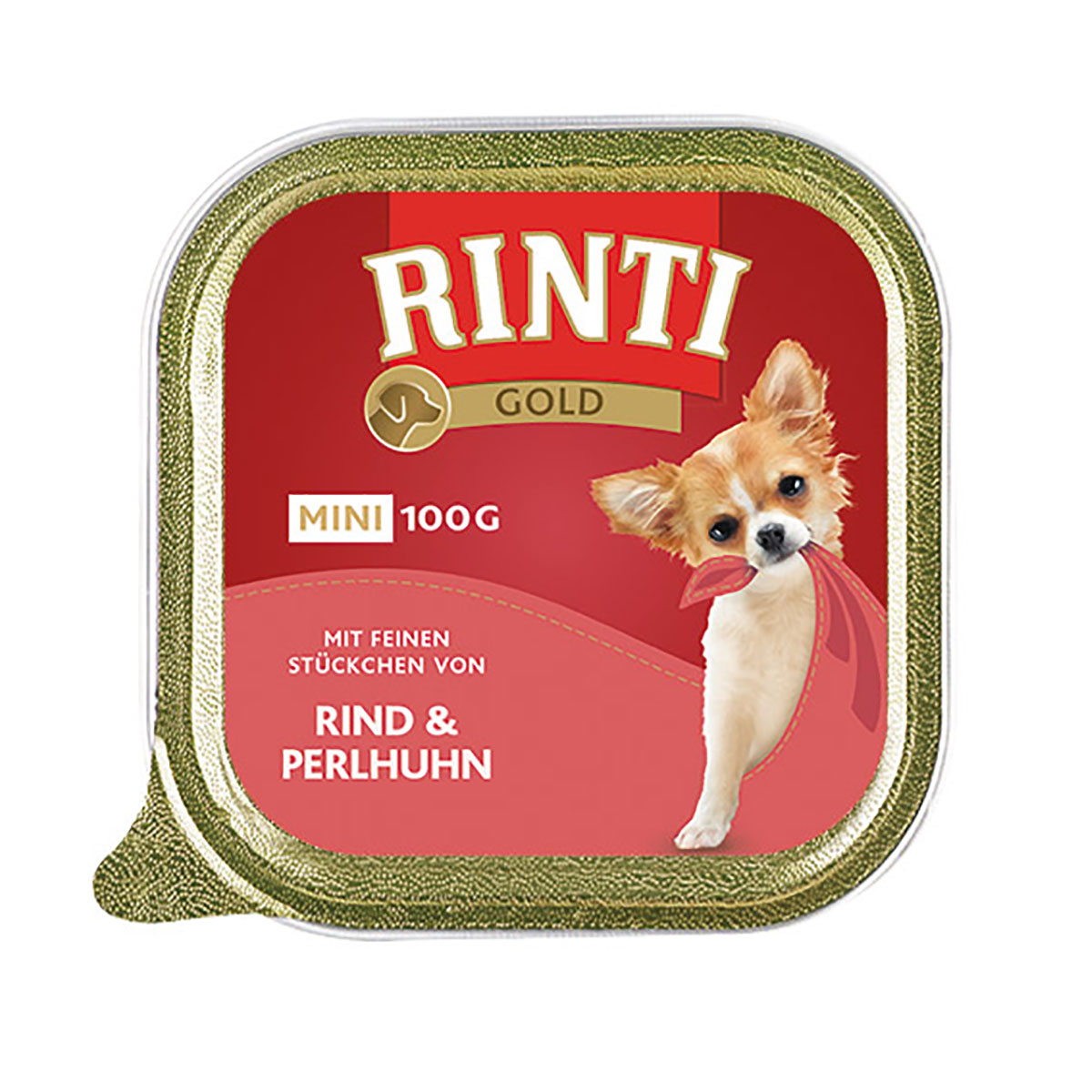 Rinti Gold Mini s jemnými kousky hovězího masa a perličkou 16 × 100 g