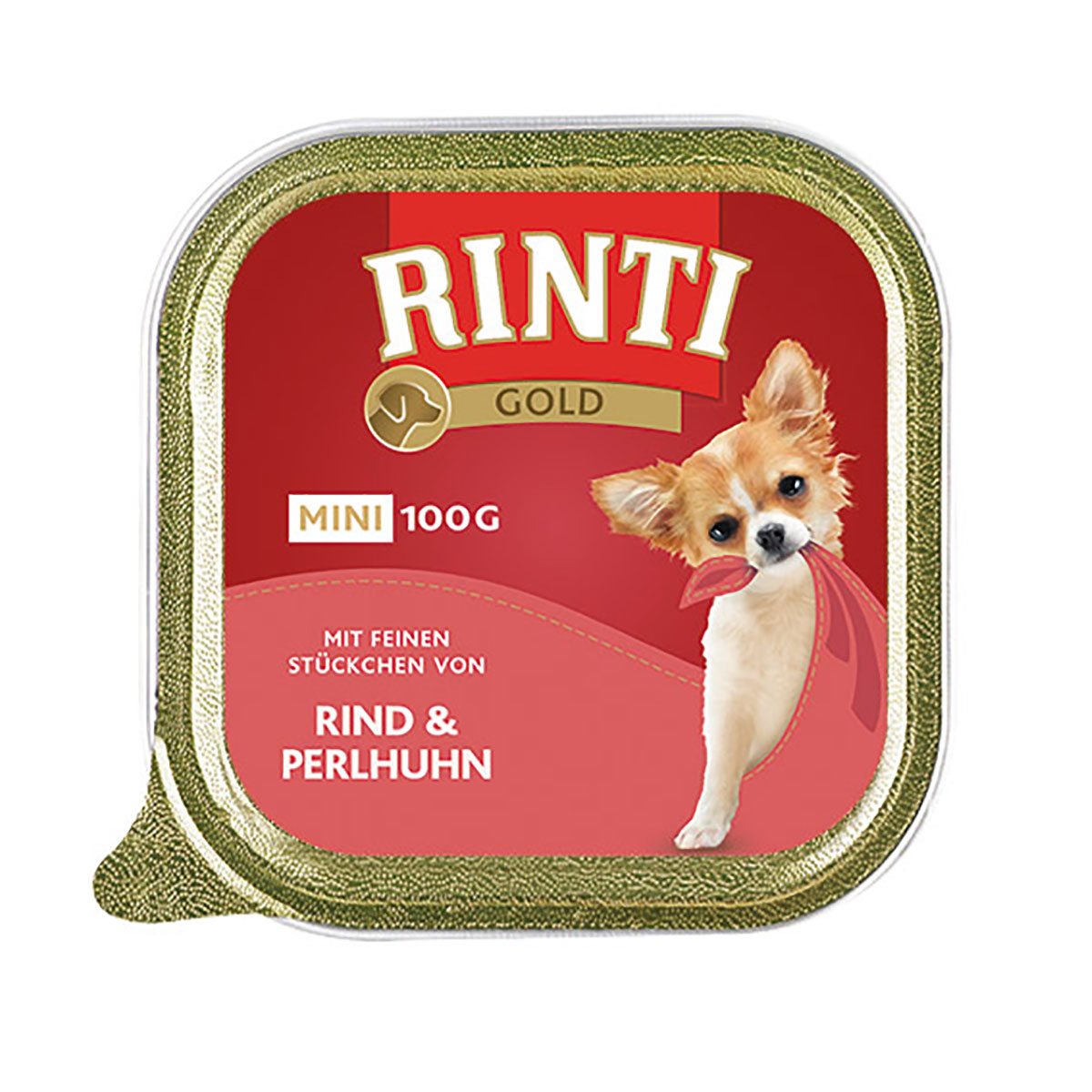 Levně Rinti Gold Mini s jemnými kousky hovězího masa a perličkou 48 × 100 g