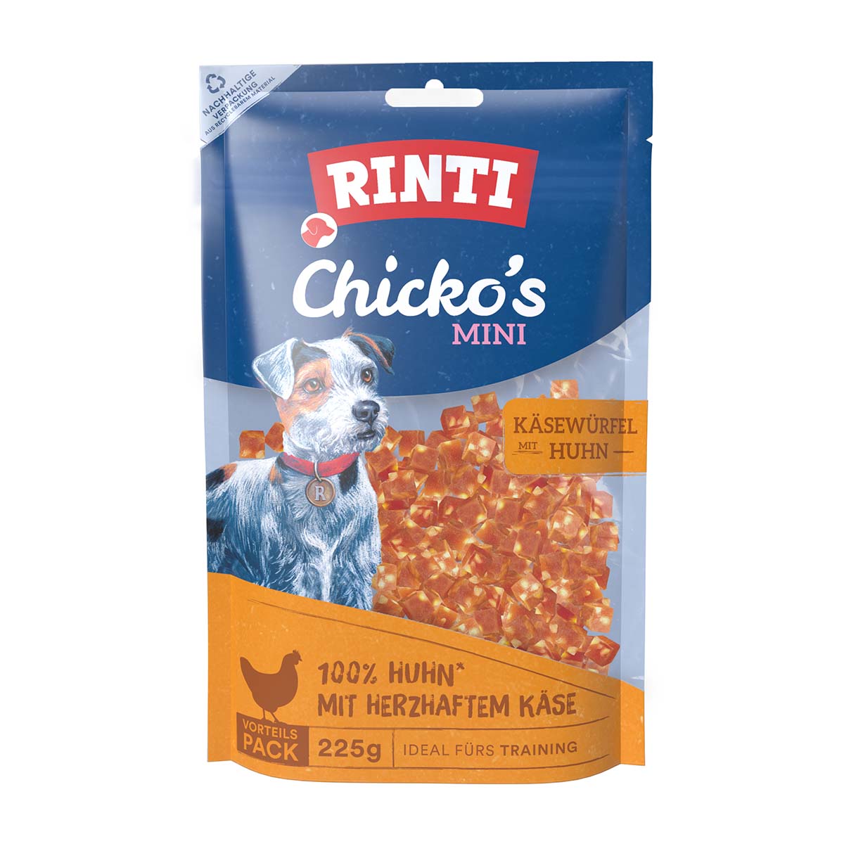 RINTI MINI Chicko's Käsewürfel Huhn 225g