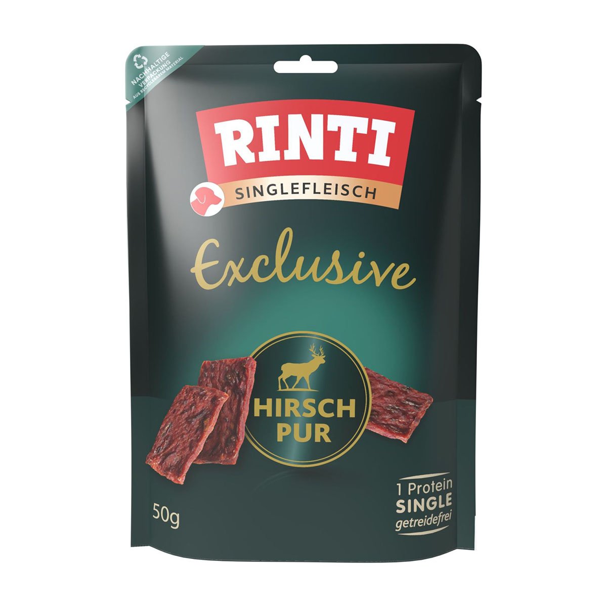 Rinti Singlefleisch Exclusive Snack Hirsch pur