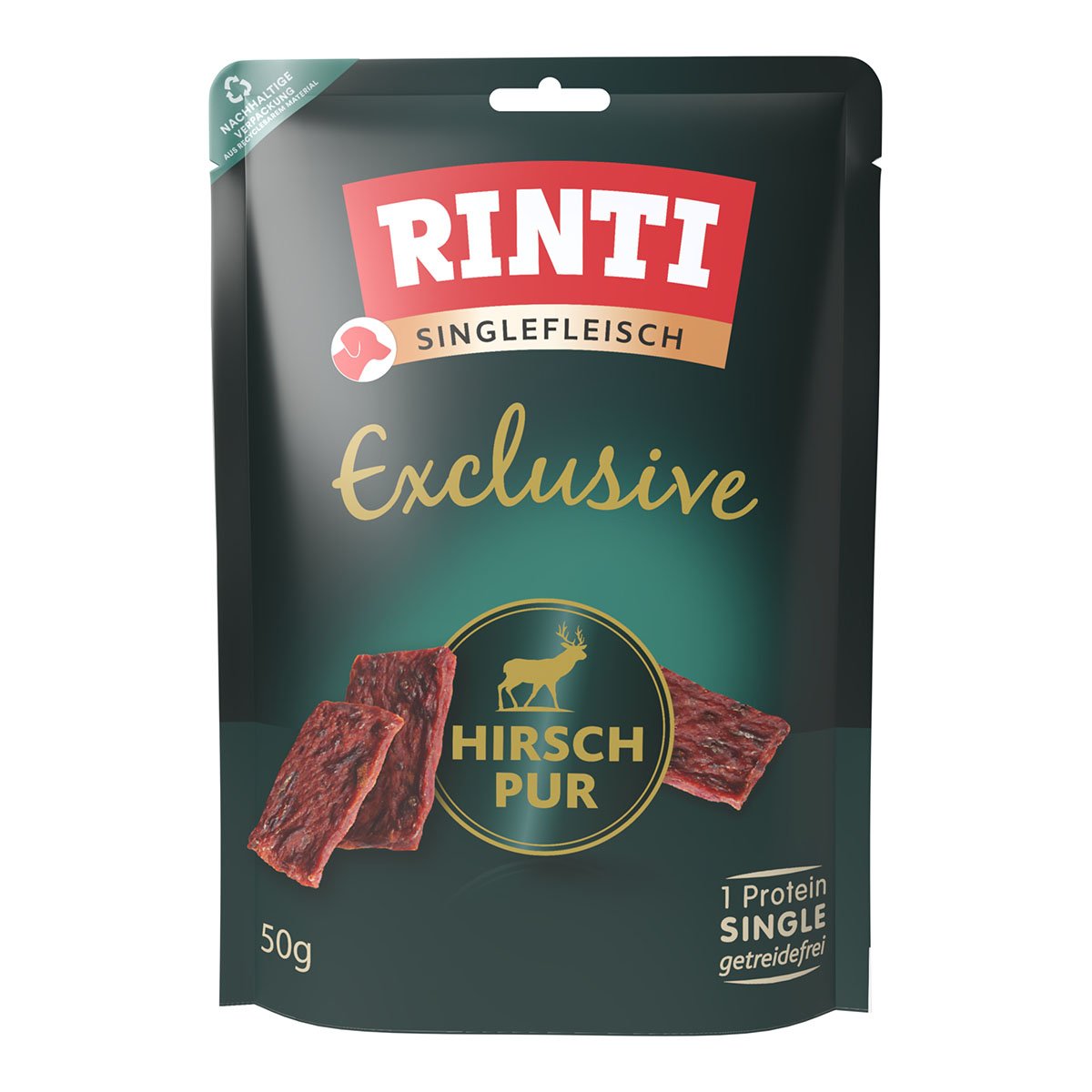 Rinti Singlefleisch Exclusive Snack Hirsch pur