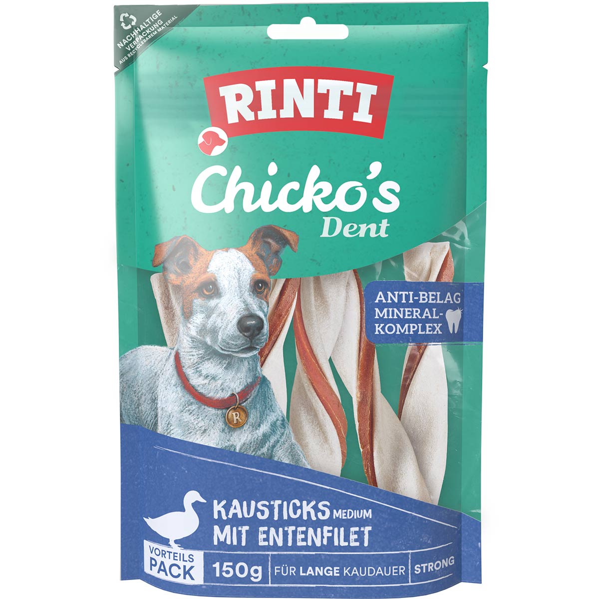RINTI Chicko's Dent Kausticks mit Ente MEDIUM