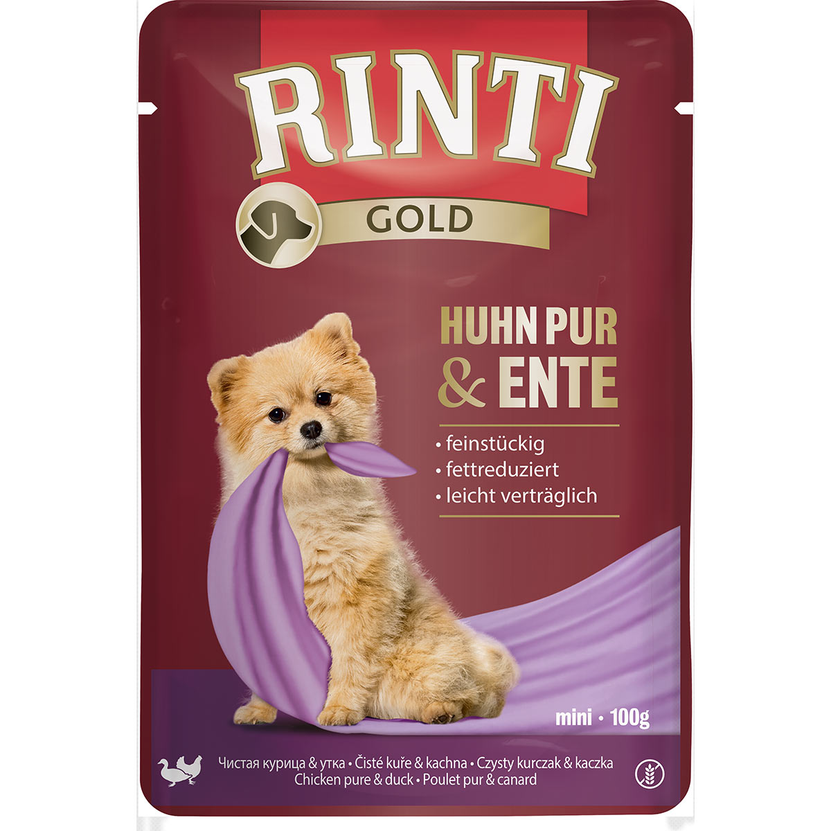 RINTI Gold kuře a kachna 10 × 100 g