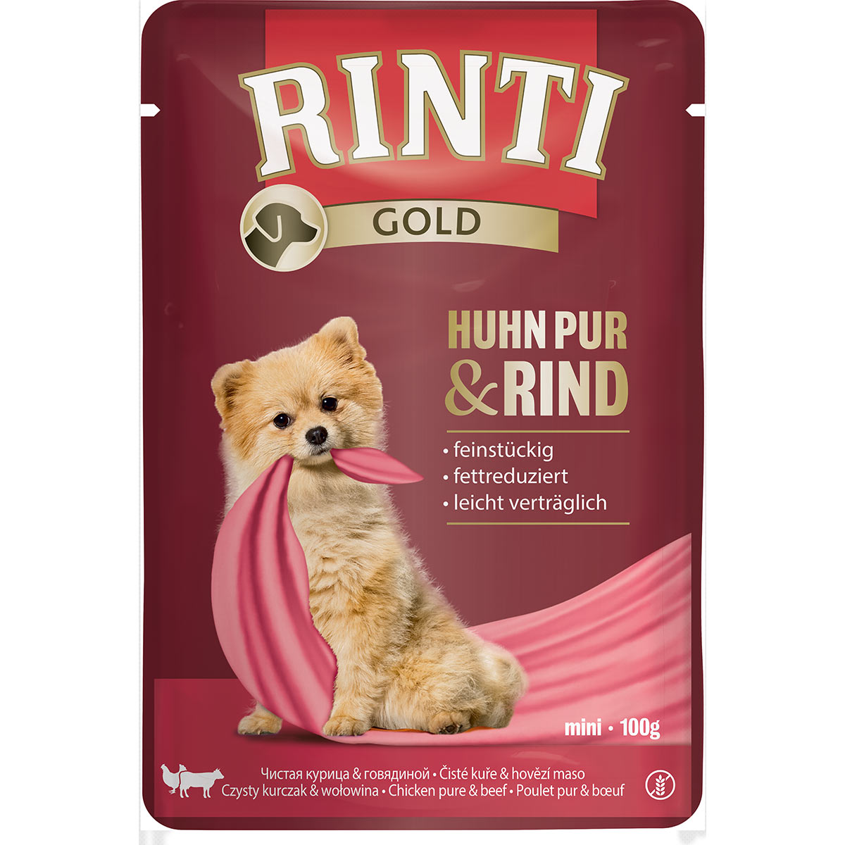 RINTI Gold kuřecí a hovězí 10 × 100 g