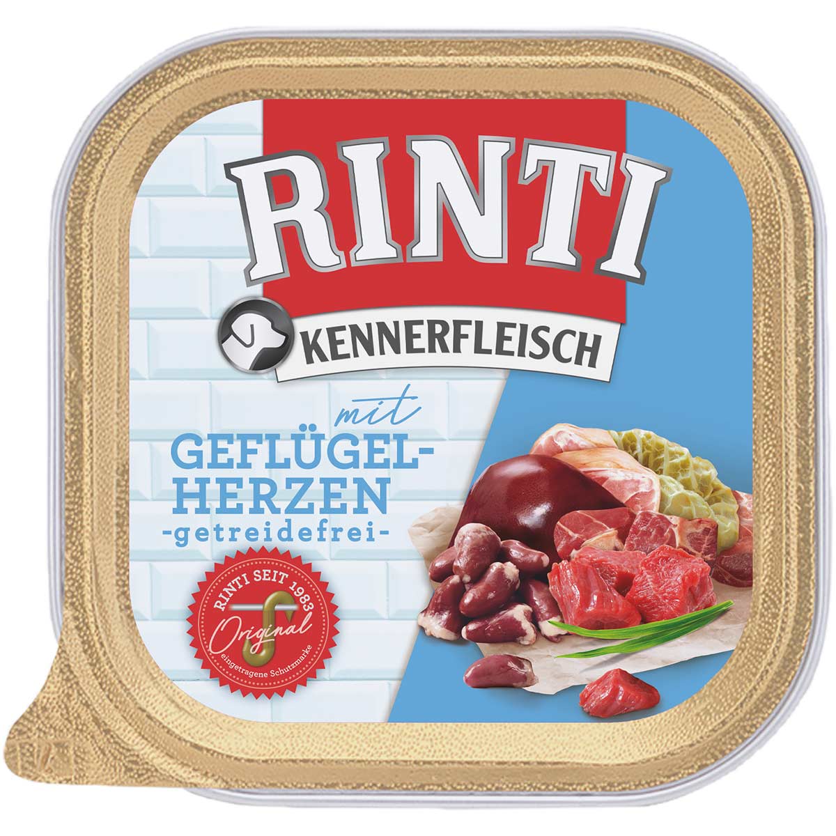 Levně RINTI Kennerfleisch drůbeží srdíčka 18 × 300 g