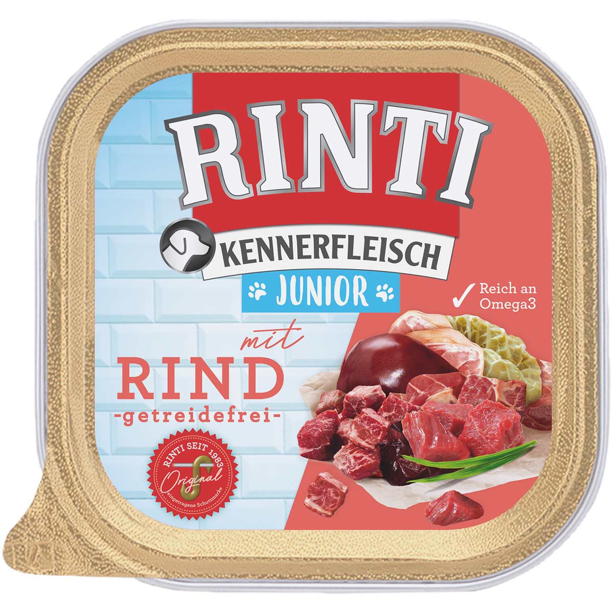 RINTI Kennerfleisch Junior hovězí maso 9 × 300 g