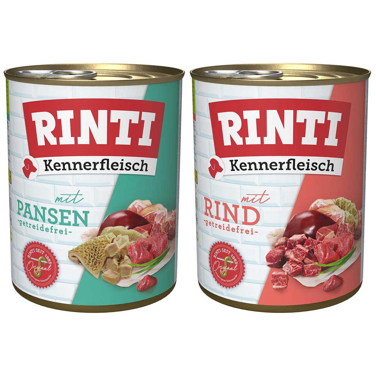 Levně Rinti Kennerfleisch pur mix hovězí a bachor 24× 800 g