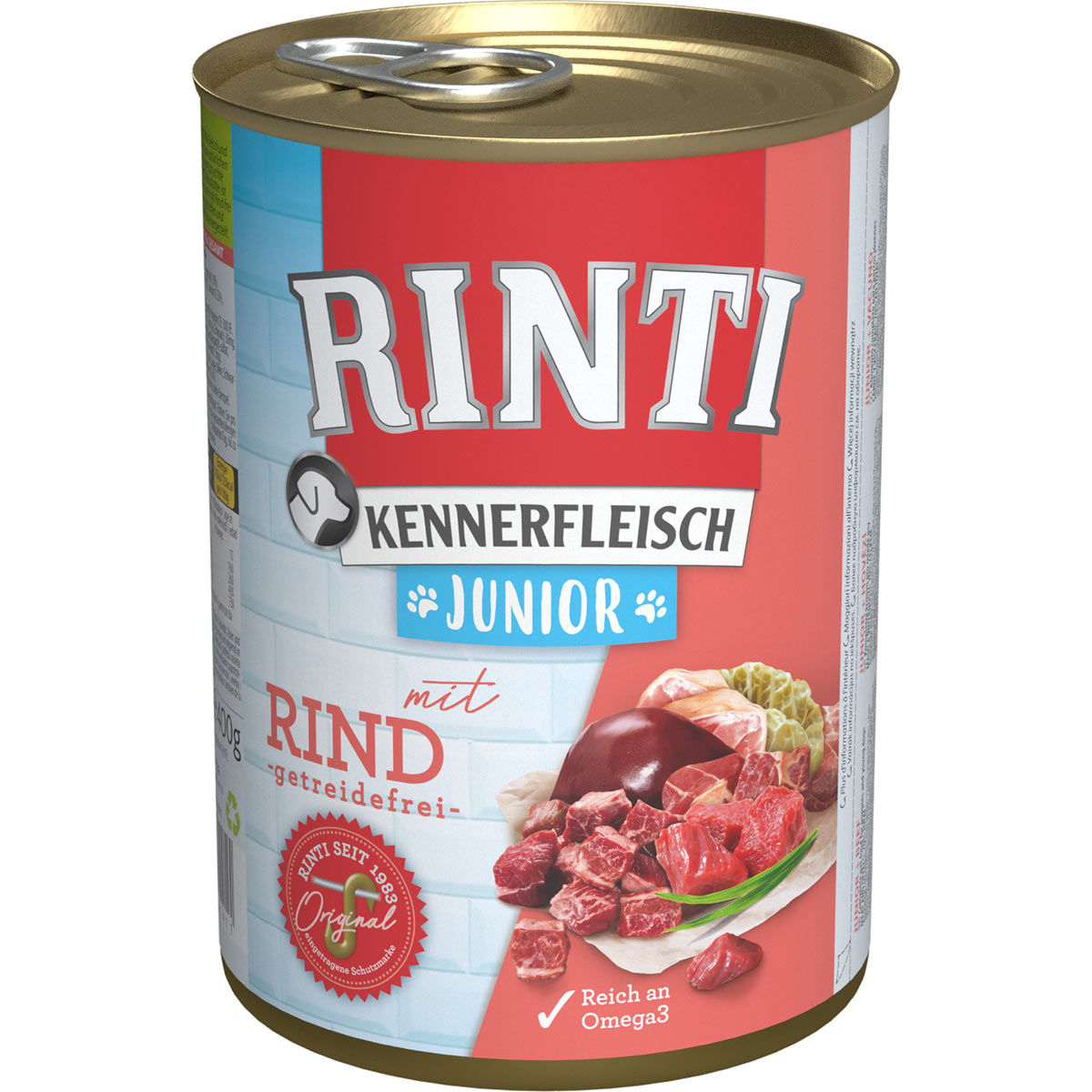 Rinti Kennerfleisch JUNIOR s hovězím masem 12 × 400 g