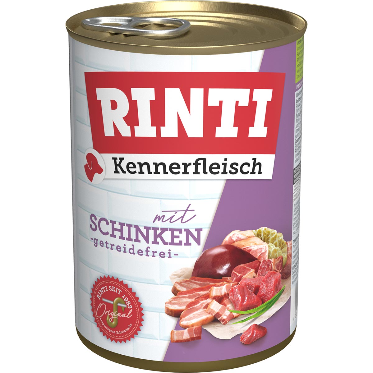 Levně Rinti Kennerfleisch se šunkou, 400 g 24 × 400 g