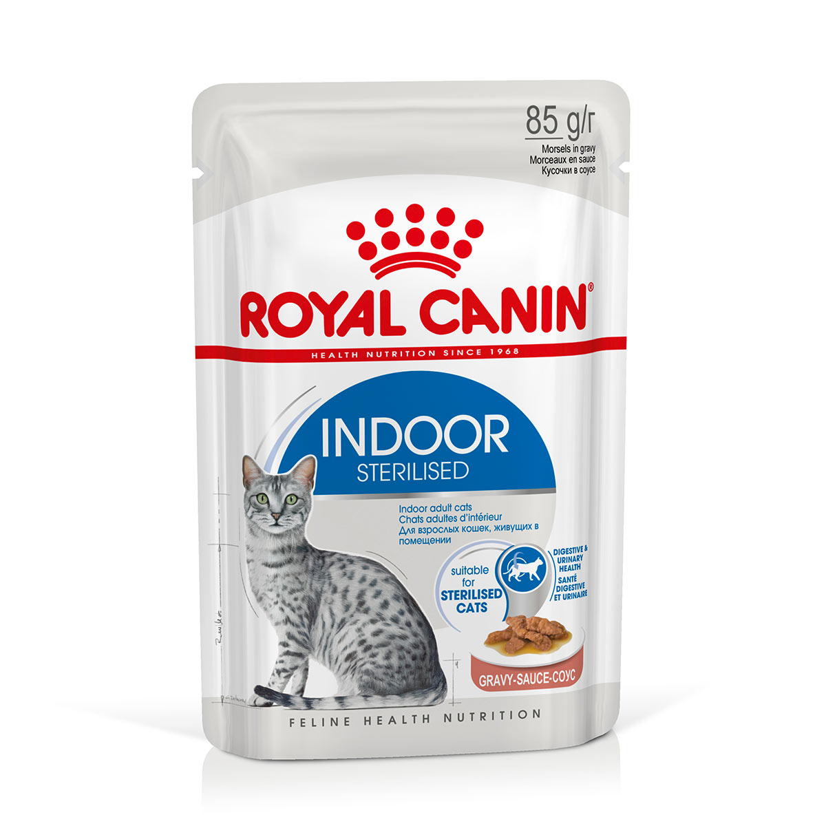 ROYAL CANIN INDOOR Sterilised v omáčce, kapsičky pro domácí kočky 48 × 85 g