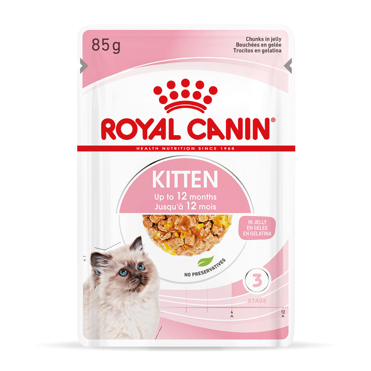 ROYAL CANIN KITTEN Nassfutter in Gelee für Kätzchen 48x85g