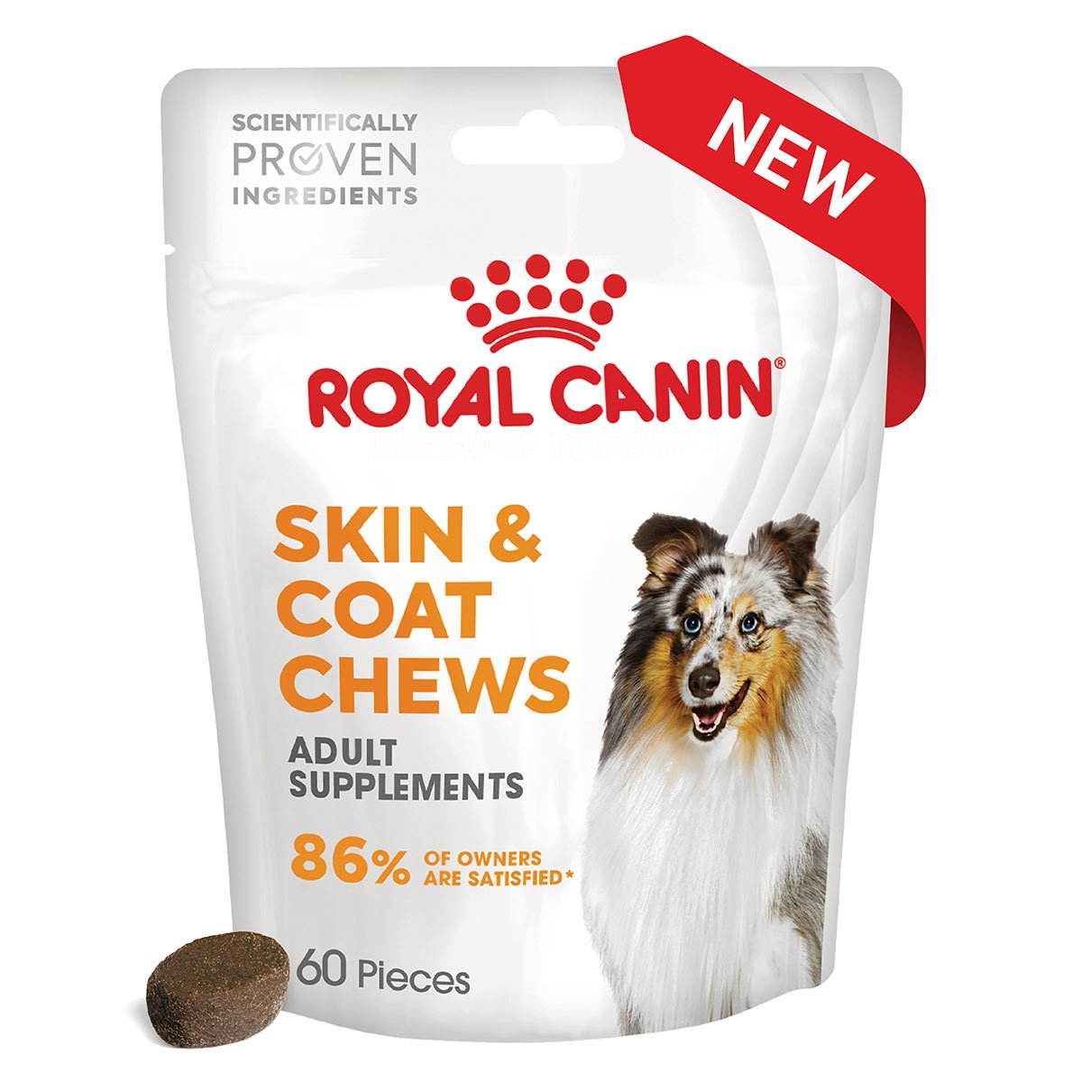 Royal Canin Skin&amp;Coat Chews Adult Supplements 240g