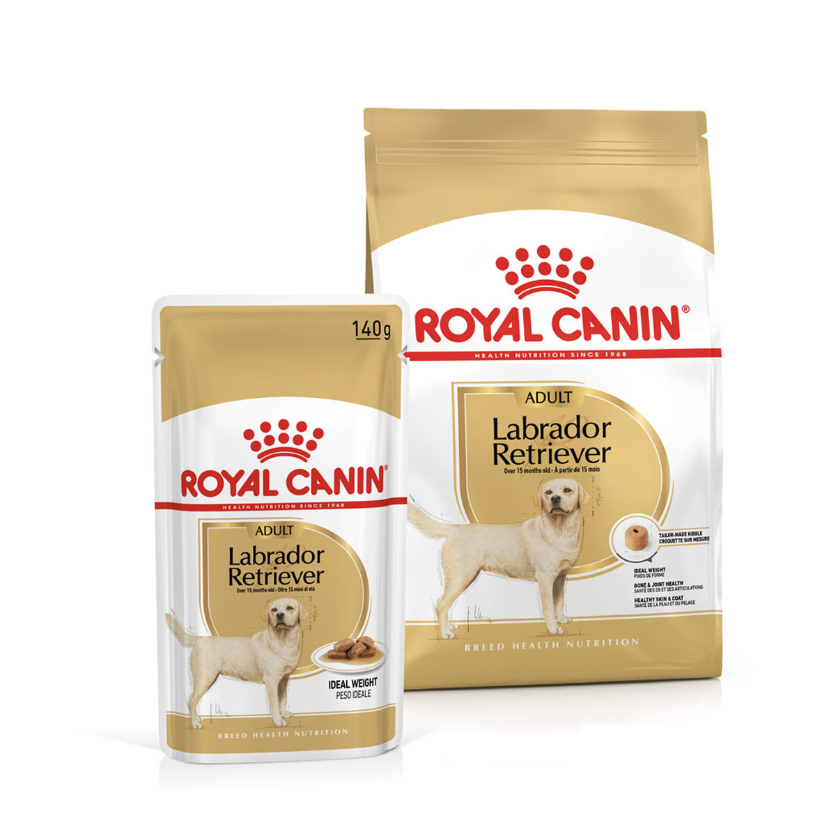Levně ROYAL CANIN Labrador Retriever Adult 3 kg + Labrador Adult v omáčce 10× 140 g