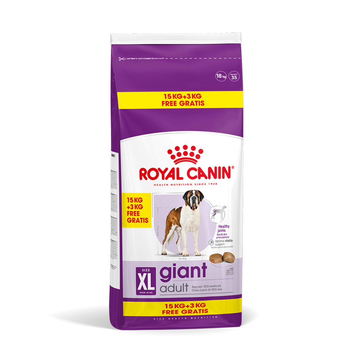 ROYAL CANIN GIANT Adult 15kg + 3kg gratis