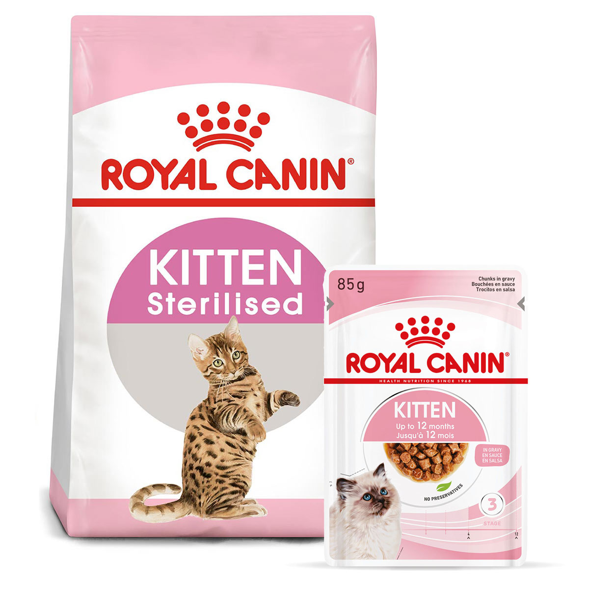ROYAL CANIN KITTEN Sterilised 3,5 kg + Kitten v omáčce 12× 85 g