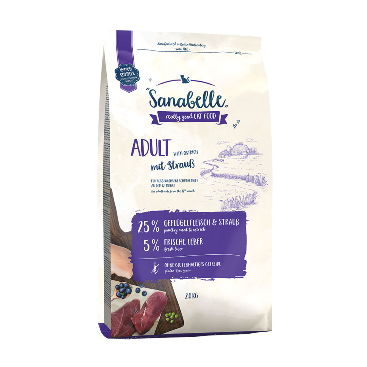 Levně Sanabelle Adult pštros 2 kg