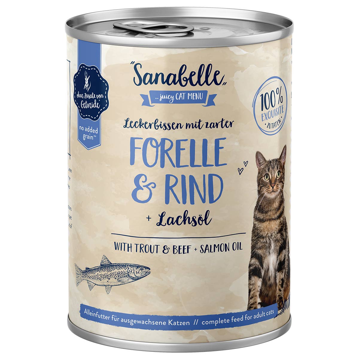 Sanabelle pstruh a hovězí 12 × 400 g