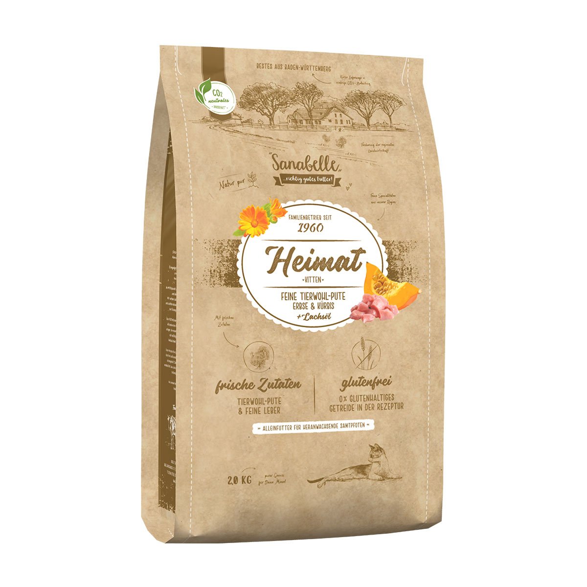 Sanabelle Heimat Kitten Tierwohl-Pute 4x2kg