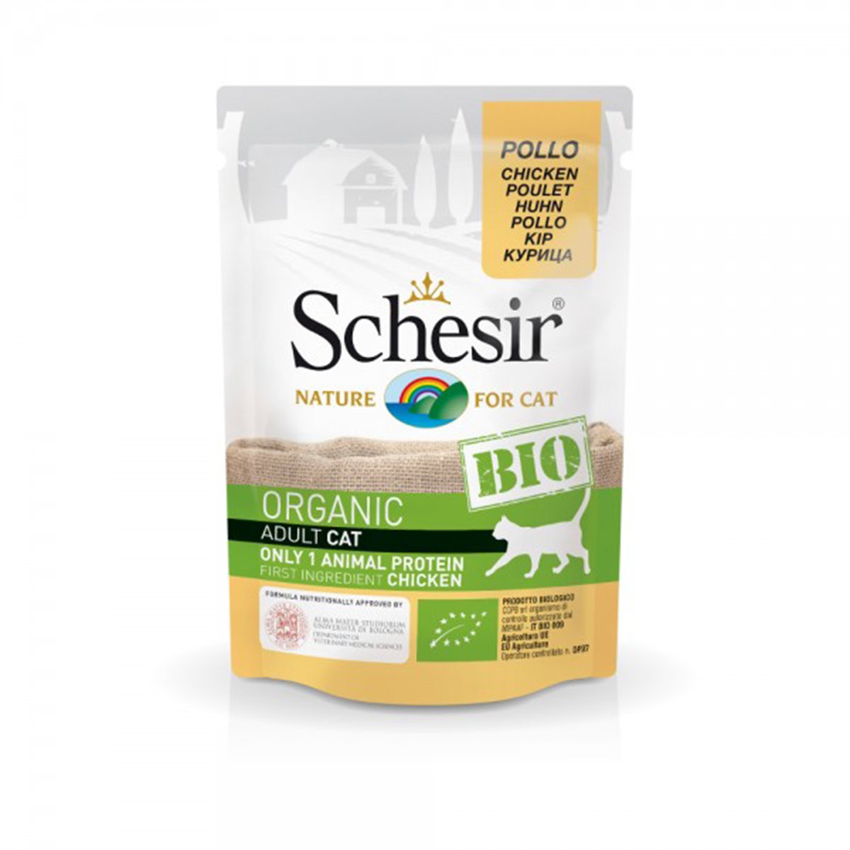 Schesir Cat Bio kuře 16 × 85 g