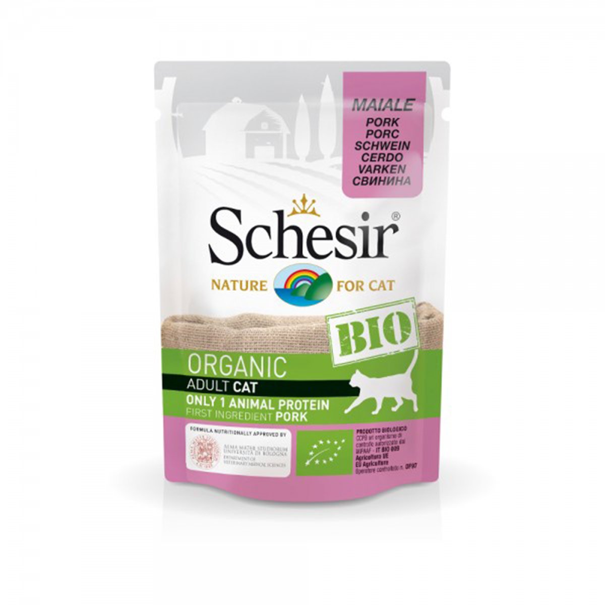 Schesir Cat Bio vepřové maso 16 × 85 g