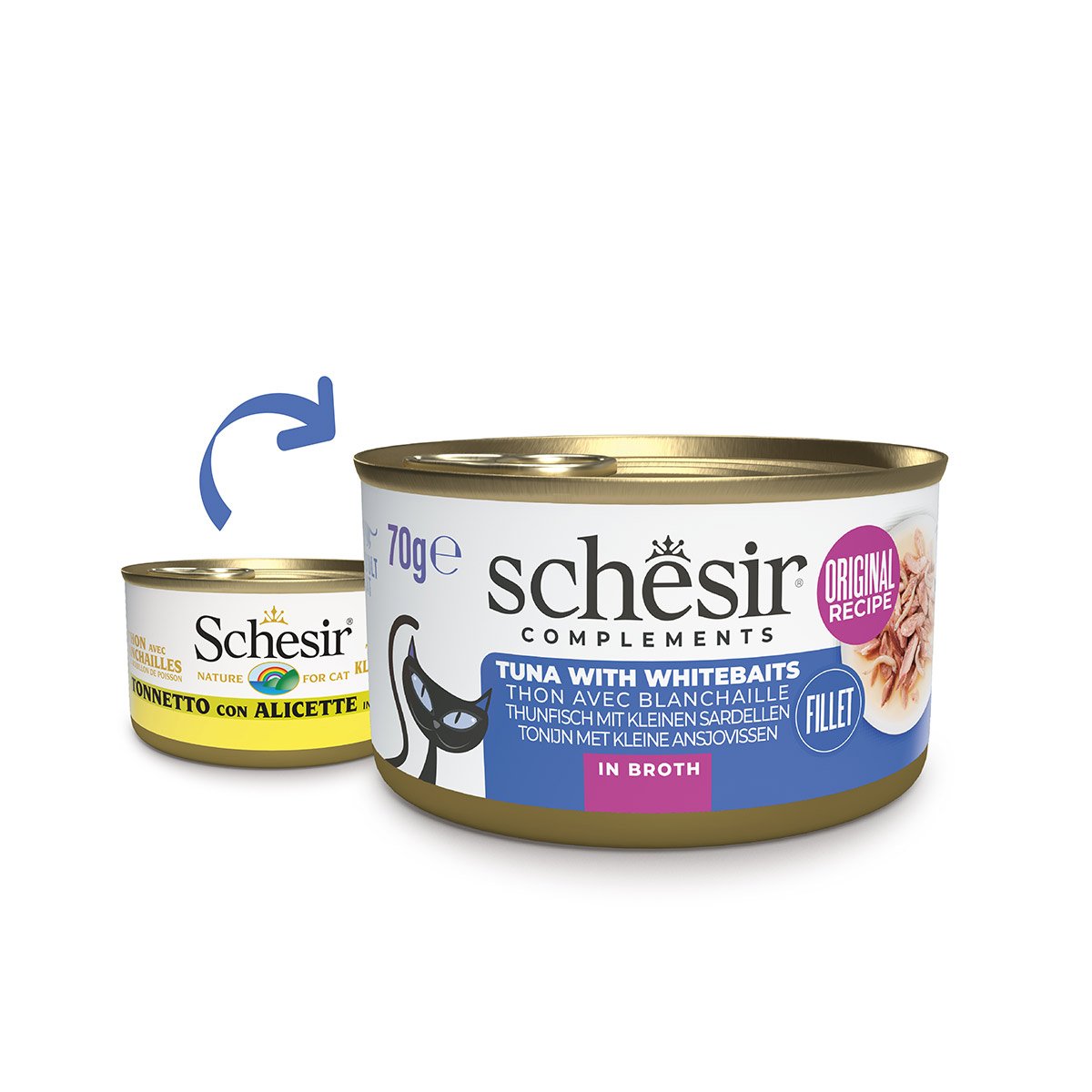 Schesir Cat Thunfisch mit Sardellen in Brühe