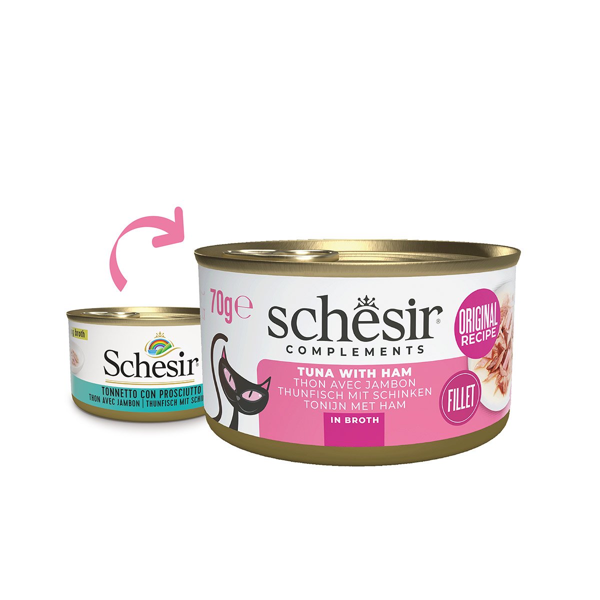 Schesir Cat Thunfisch mit Schinken in Brühe