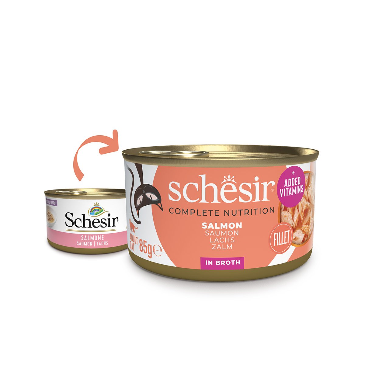 Schesir Cat Complete Lachs in Brühe