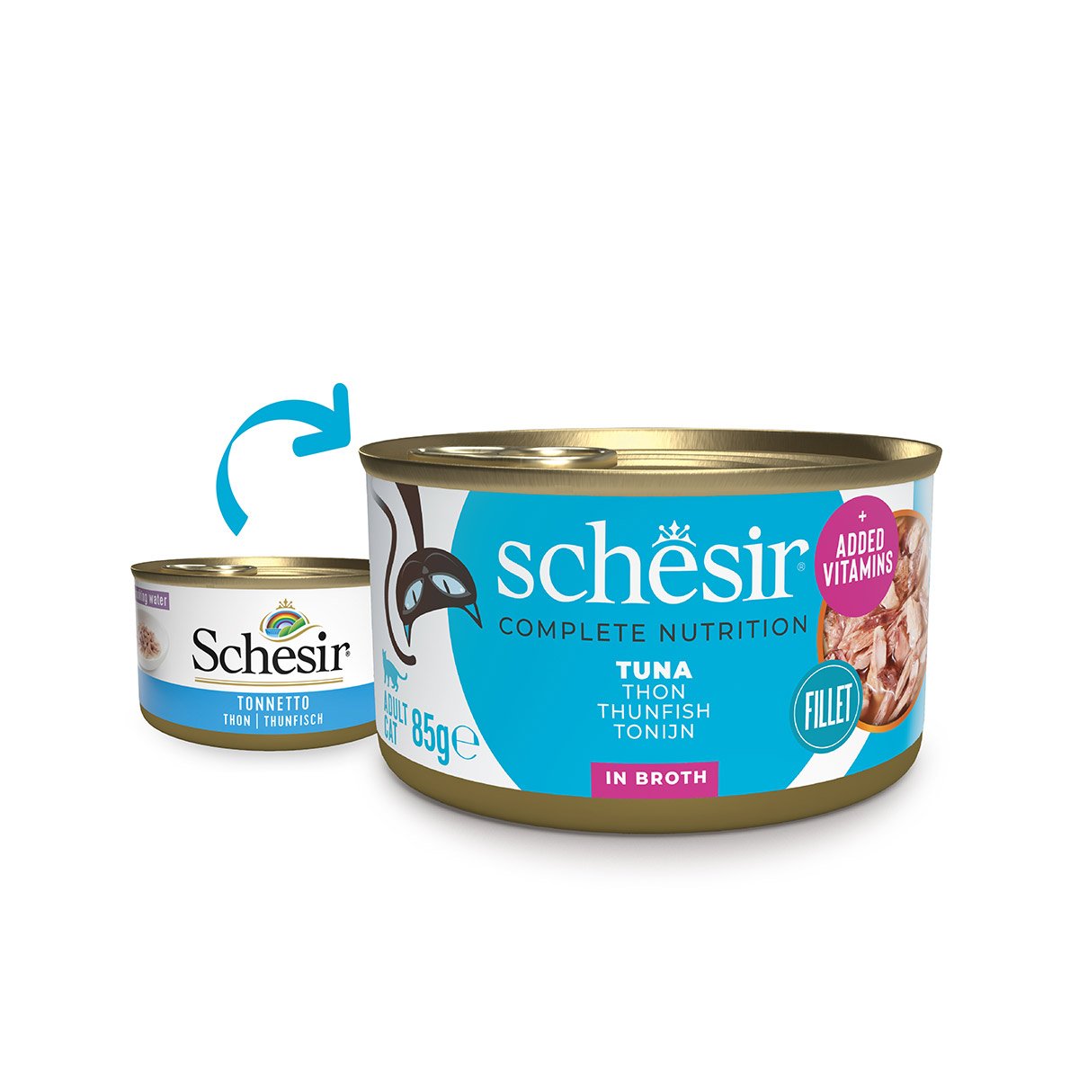 Schesir Cat Complete Thunfisch in Brühe 85g