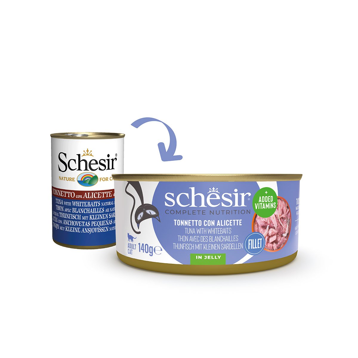 Schesir Cat Complete Thunfisch mit Sardellen in Jelly